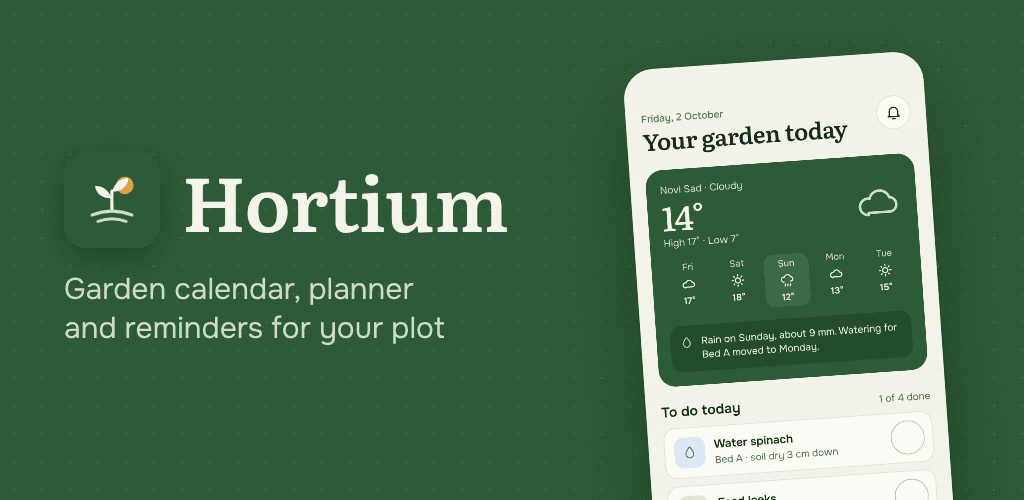 Hortium: garden calendar, planner and reminders for your plot