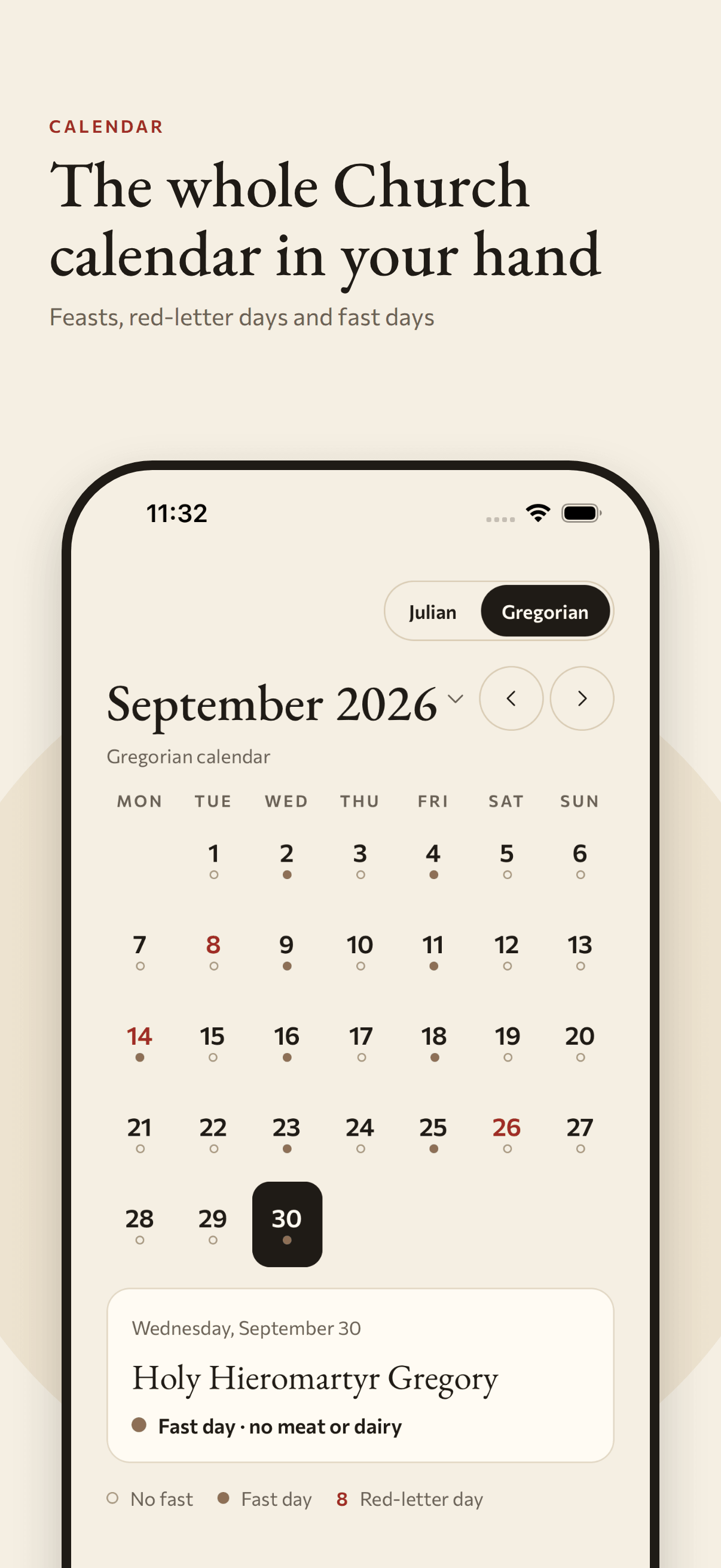 Kellion church calendar